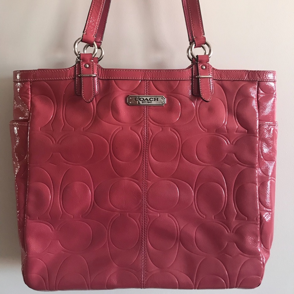 EUC authentic Coach patent leather tote